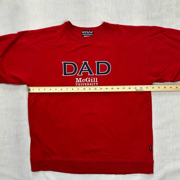 DW Authentic Dad McGill University Red Sweatshirt Size Medium - Picture 7 of 12